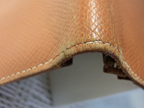 エルメス財布角のスレのリペア